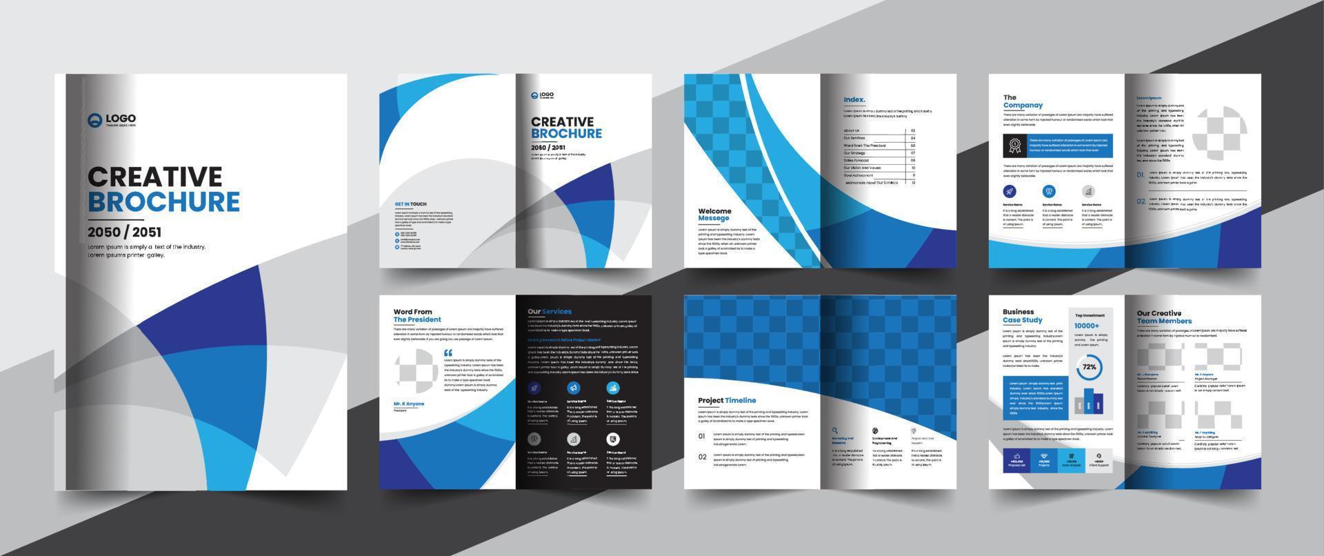 folleto de perfil de empresa corporativa folleto de informe anual diseño de concepto de diseño de propuesta comercial vector