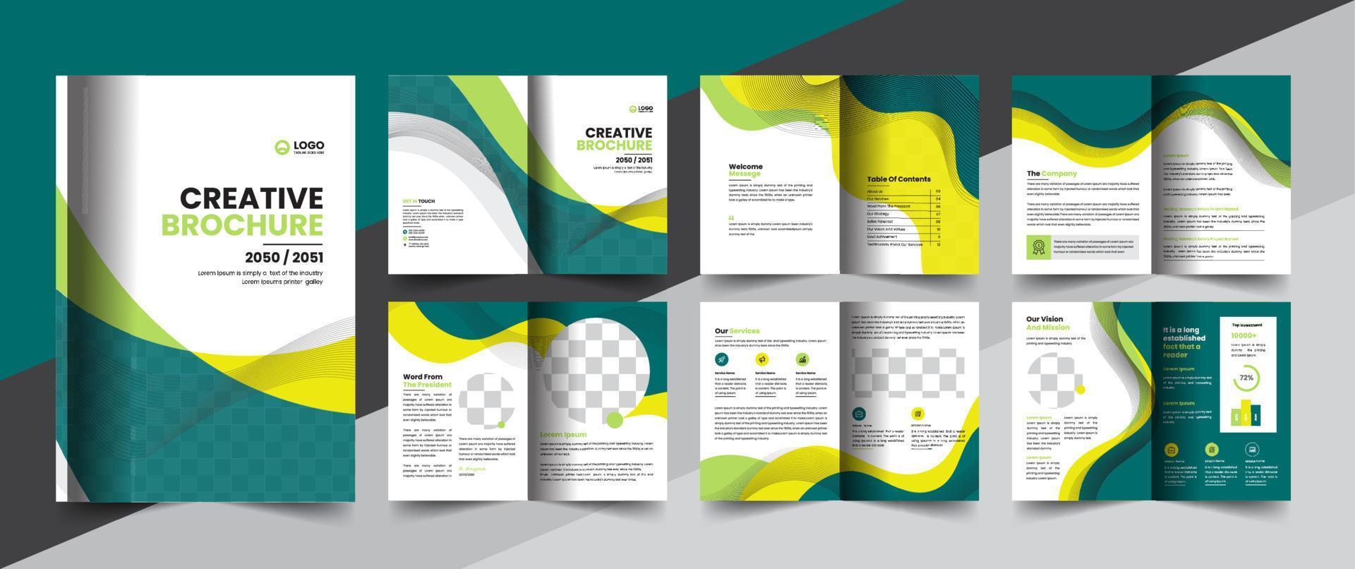 folleto de perfil de empresa corporativa folleto de informe anual diseño de concepto de diseño de propuesta comercial vector