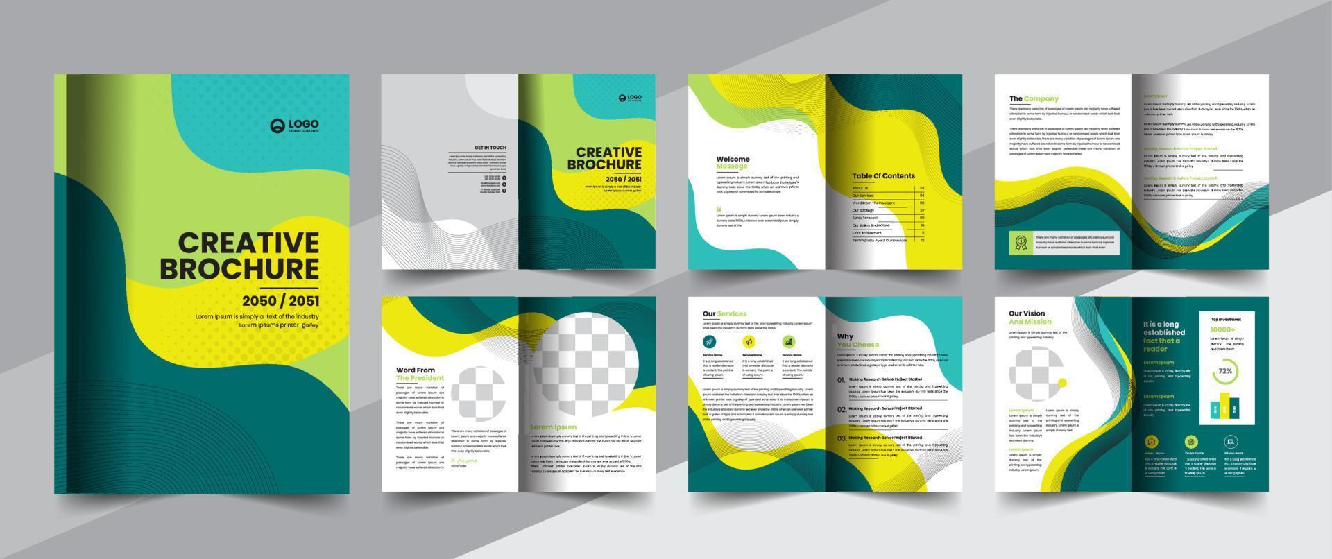 folleto de perfil de empresa corporativa folleto de informe anual diseño de concepto de diseño de propuesta comercial vector