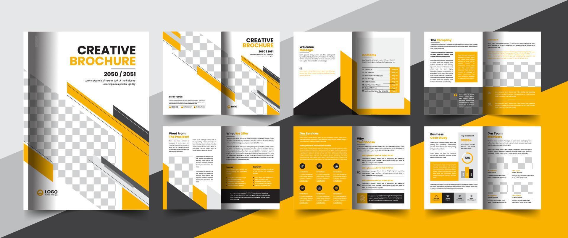 folleto de perfil de empresa corporativa folleto de informe anual diseño de concepto de diseño de propuesta comercial vector