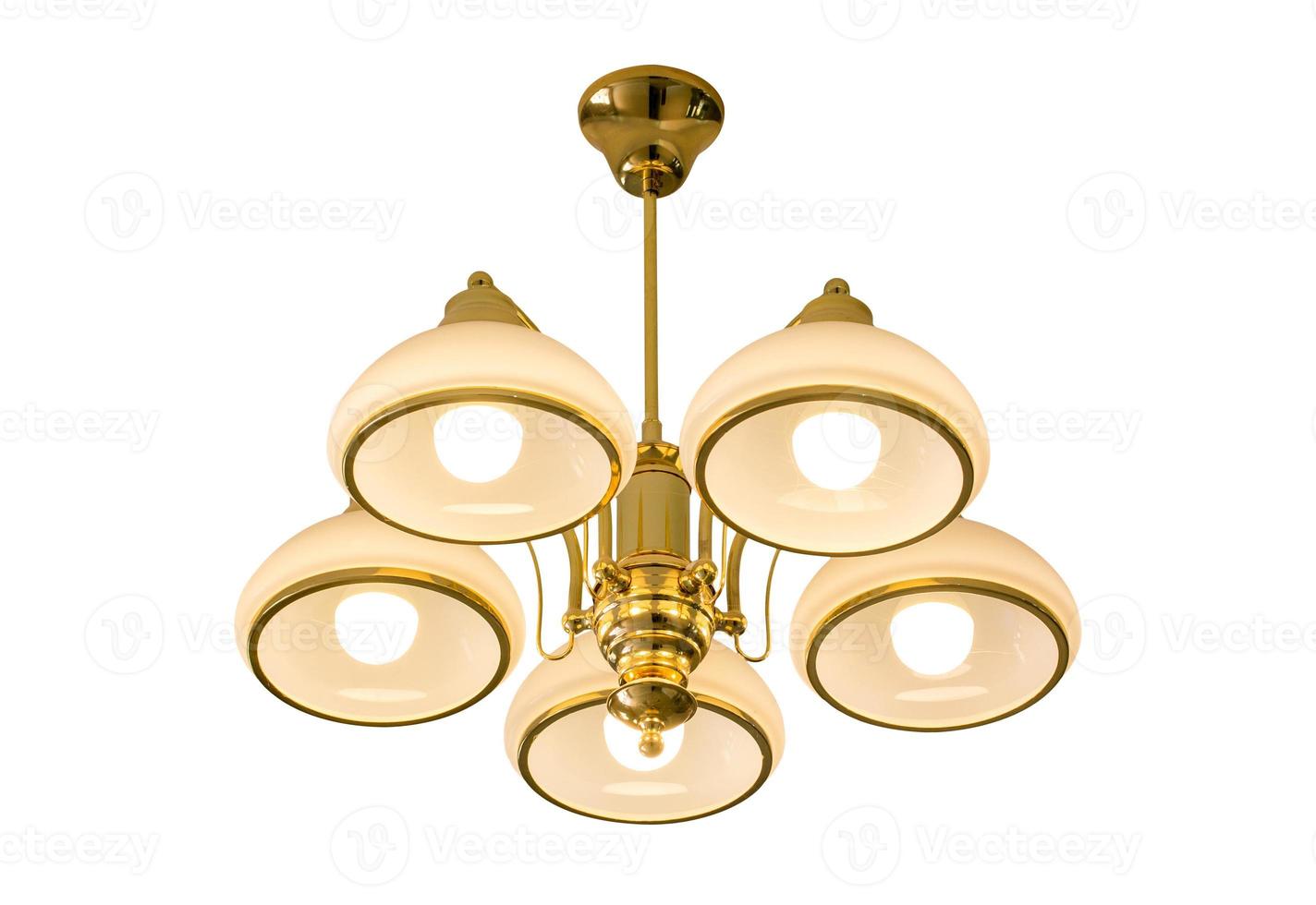 Ceiling lamp isolated on white with clipping path photo