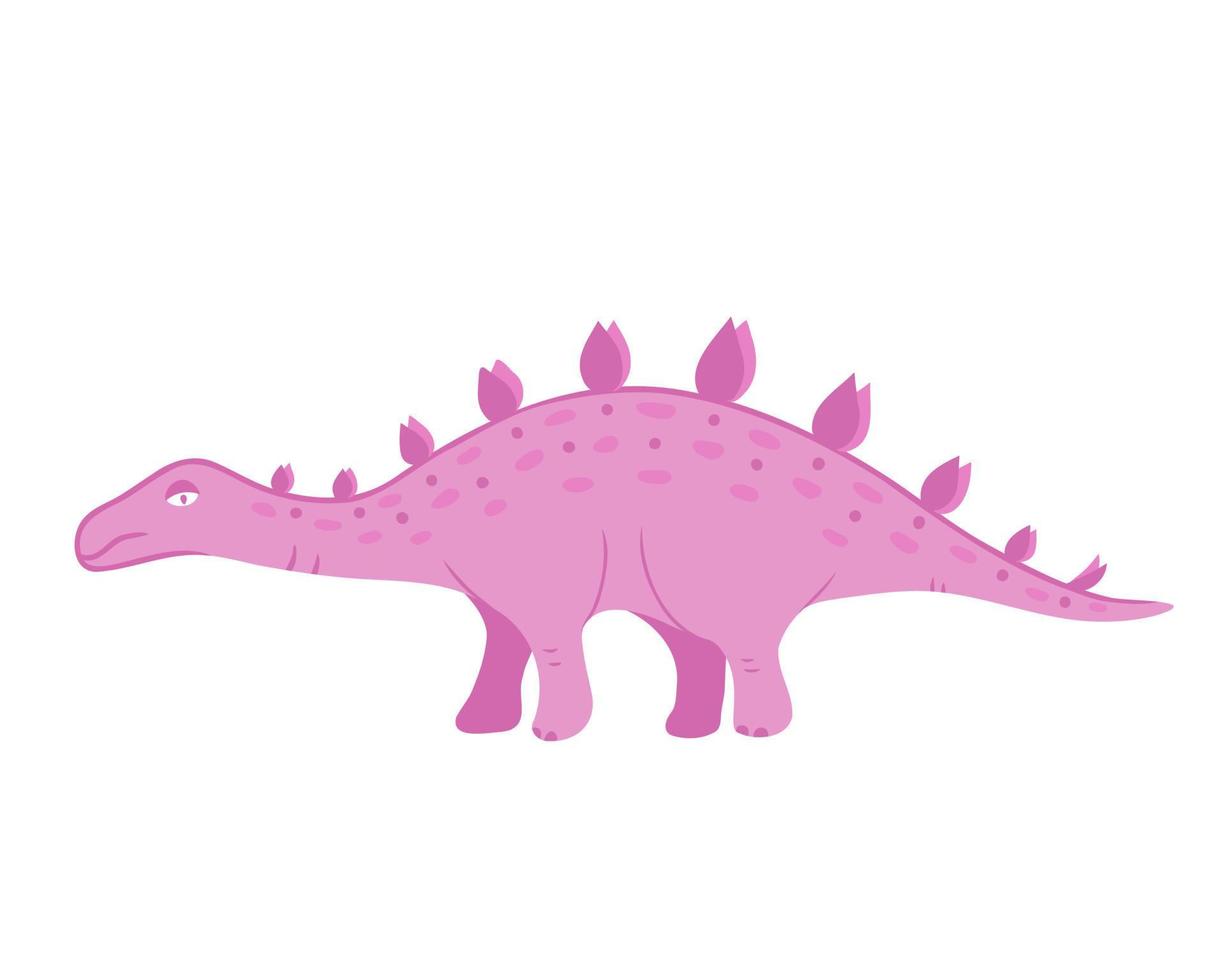 estegosaurio, dinosaurio. ilustración para impresión, fondos, cubiertas, empaques, tarjetas de felicitación, carteles, pegatinas, textiles y diseño de temporada. aislado sobre fondo blanco. vector