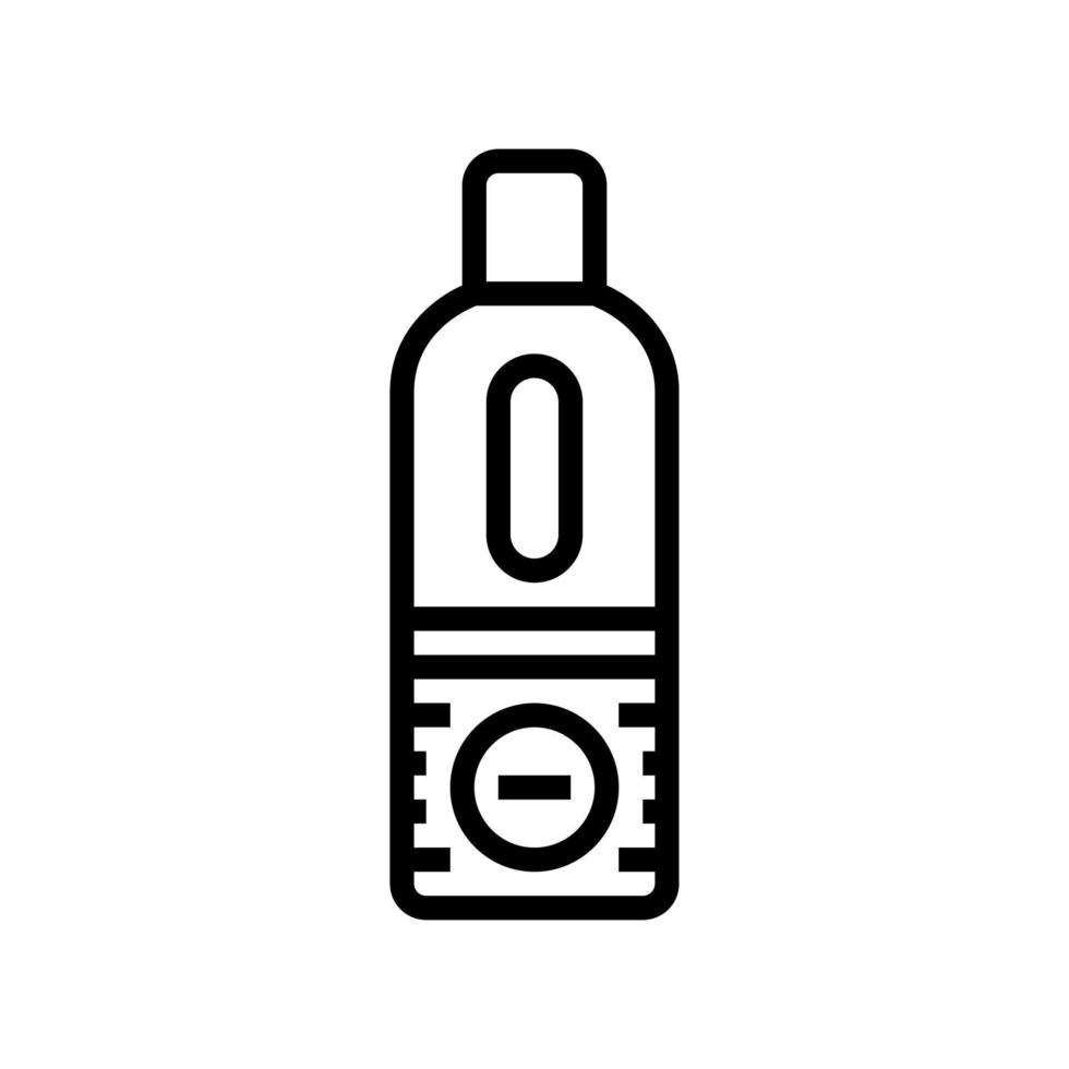 spray de bronceado para la ilustración de vector de icono de línea de botella de cuerpo