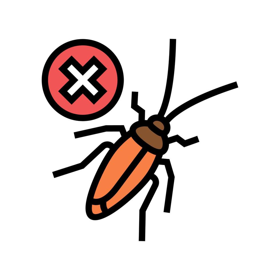 cockroach control color icon vector illustration