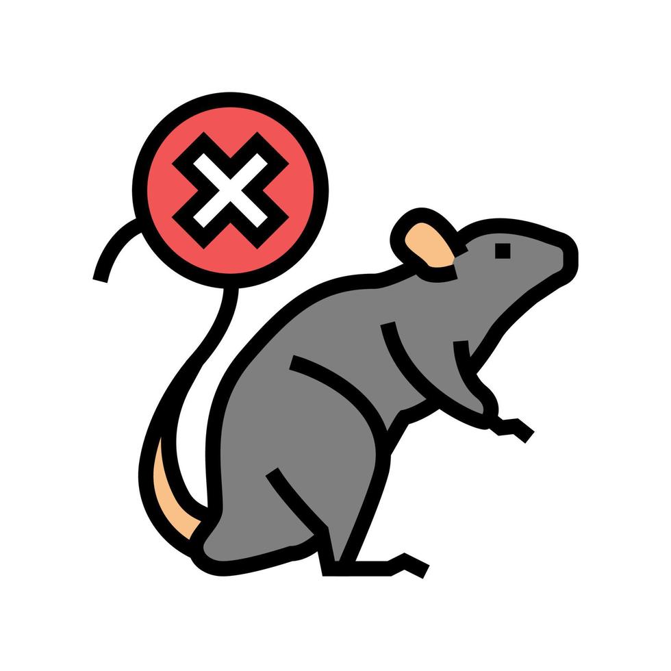 rat control color icon vector illustration