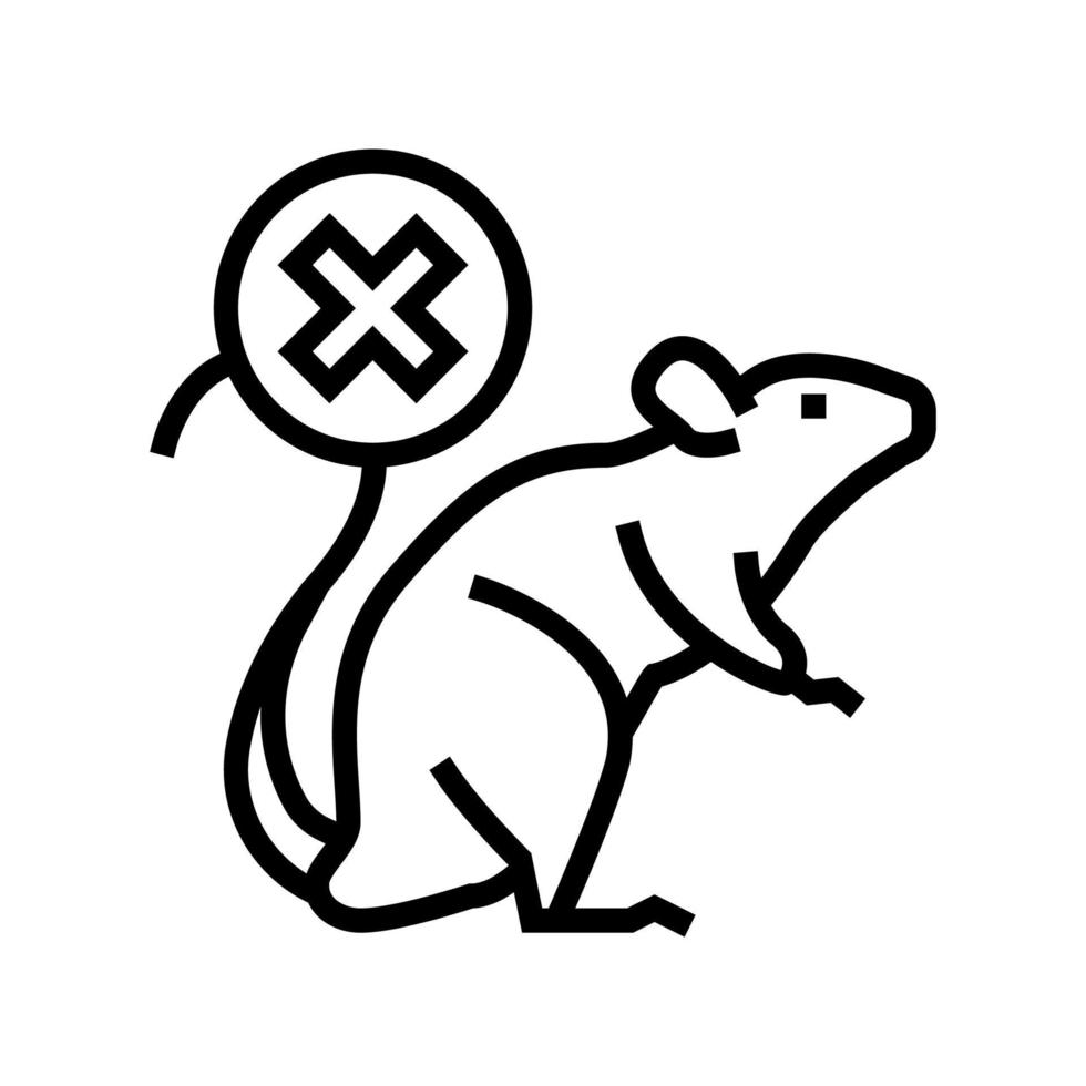 rat control line icon vector illustration