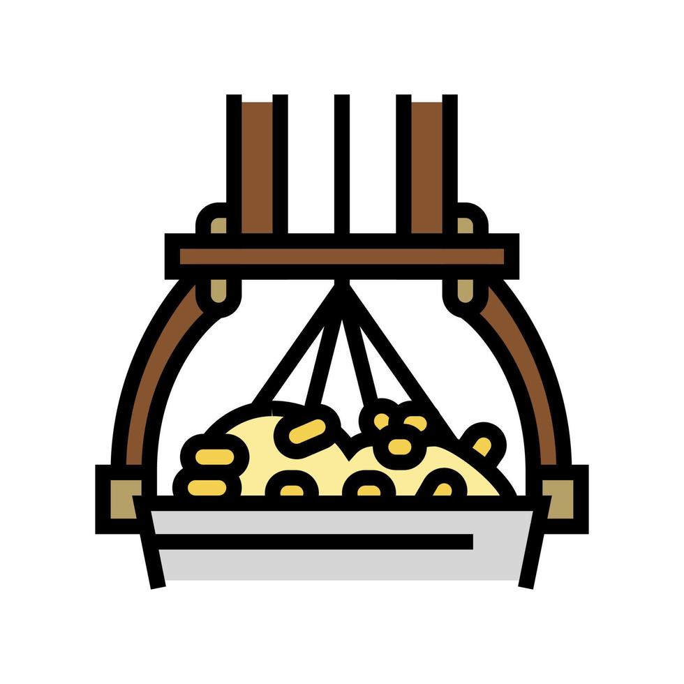silk reeling color icon vector illustration