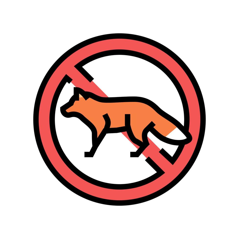 fox control color icono vector ilustración