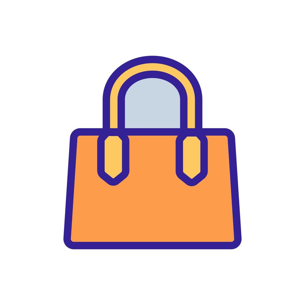 plain women bag with handles icon vector. vector