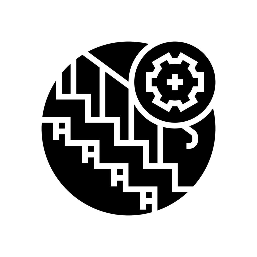 stair installation glyph icon vector illustration