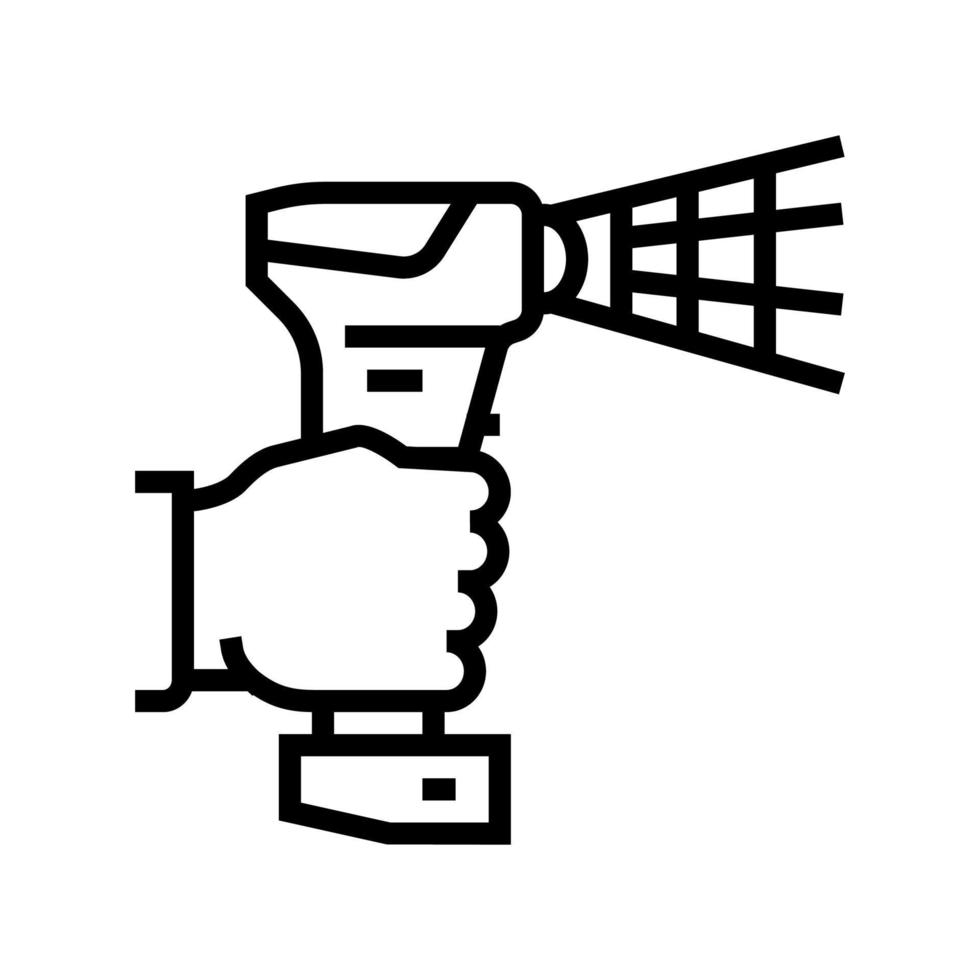 3d scanner line icon vector illustration