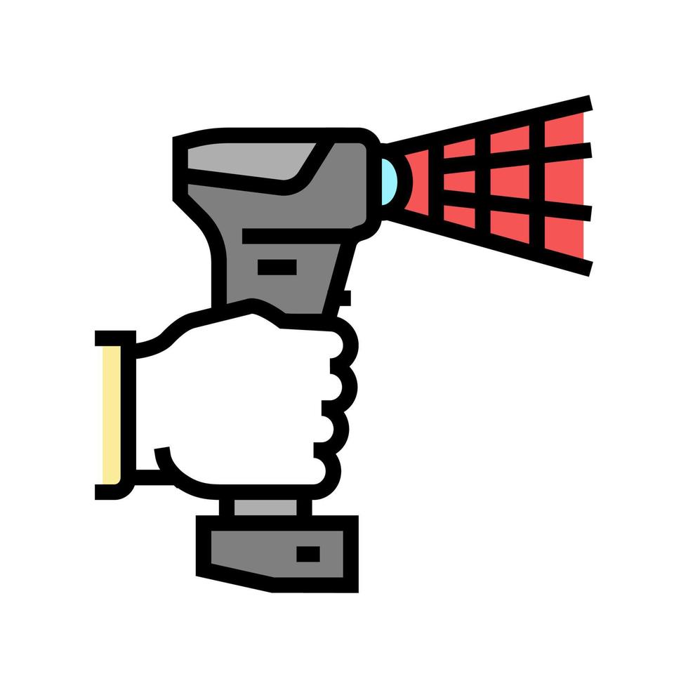 3d scanner color icon vector illustration