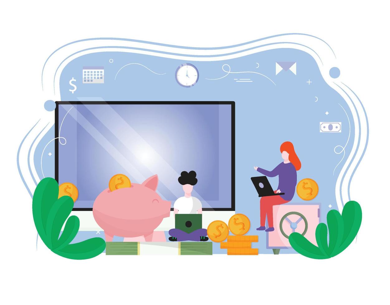 Online banking vector illustration