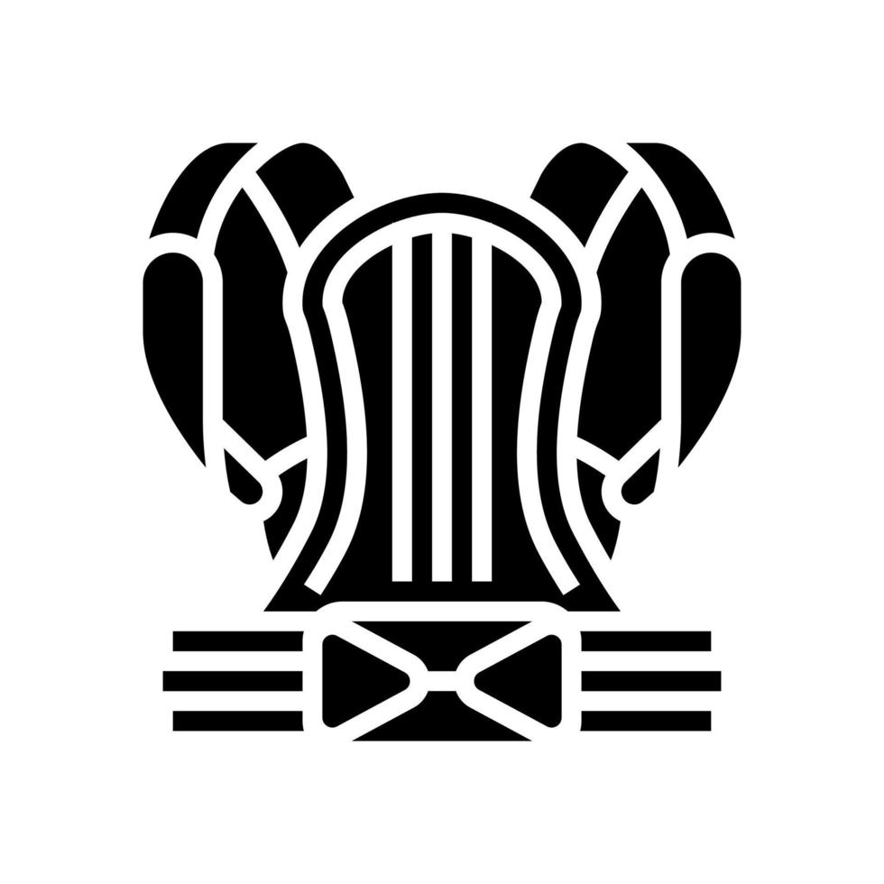 posture belt glyph icon vector illustration