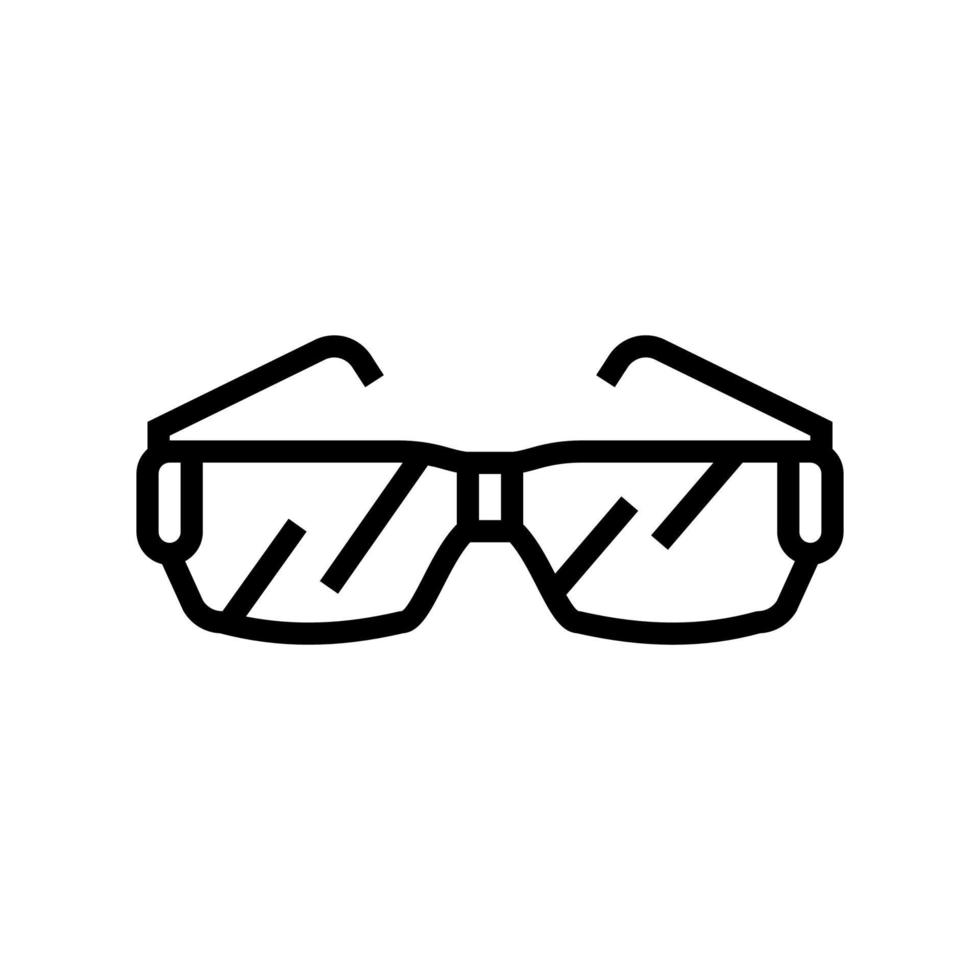 ilustración de vector de icono de línea de gafas de computadora