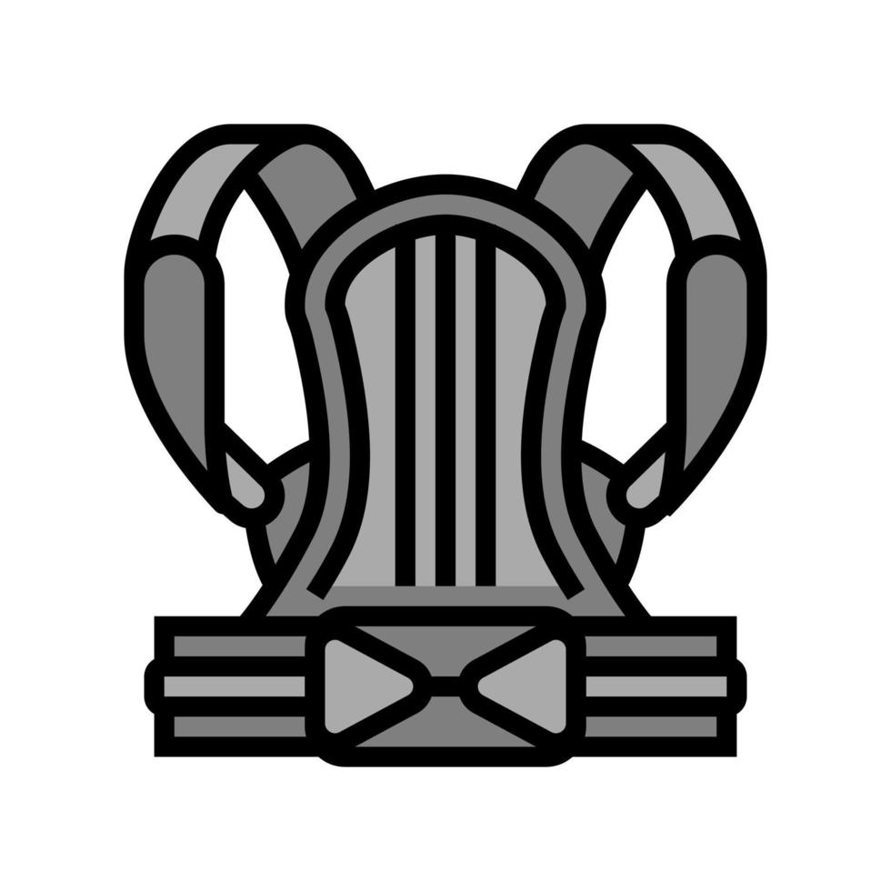 ilustración de vector de icono de color de cinturón de postura