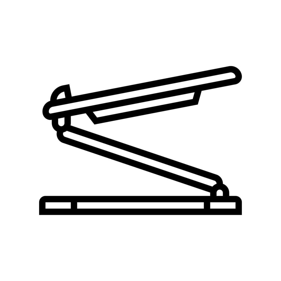 laptop stand line icon vector illustration