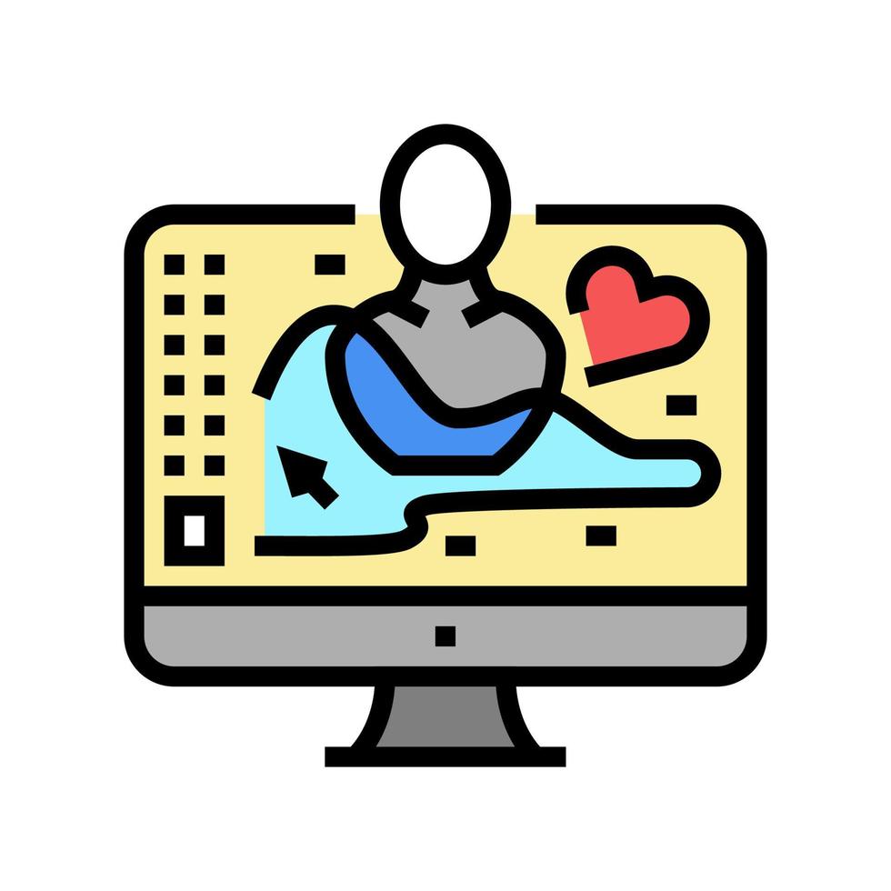 3d digital art color icon vector illustration