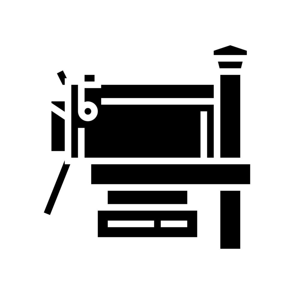 mailbox box for mail glyph icon vector illustration