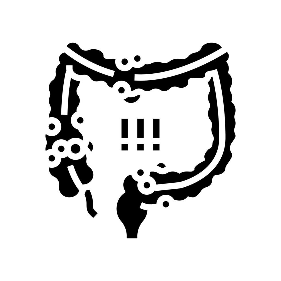 crohns disease glyph icon vector illustration