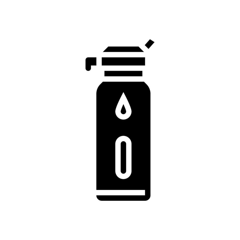 botella de agua glifo icono vector ilustración