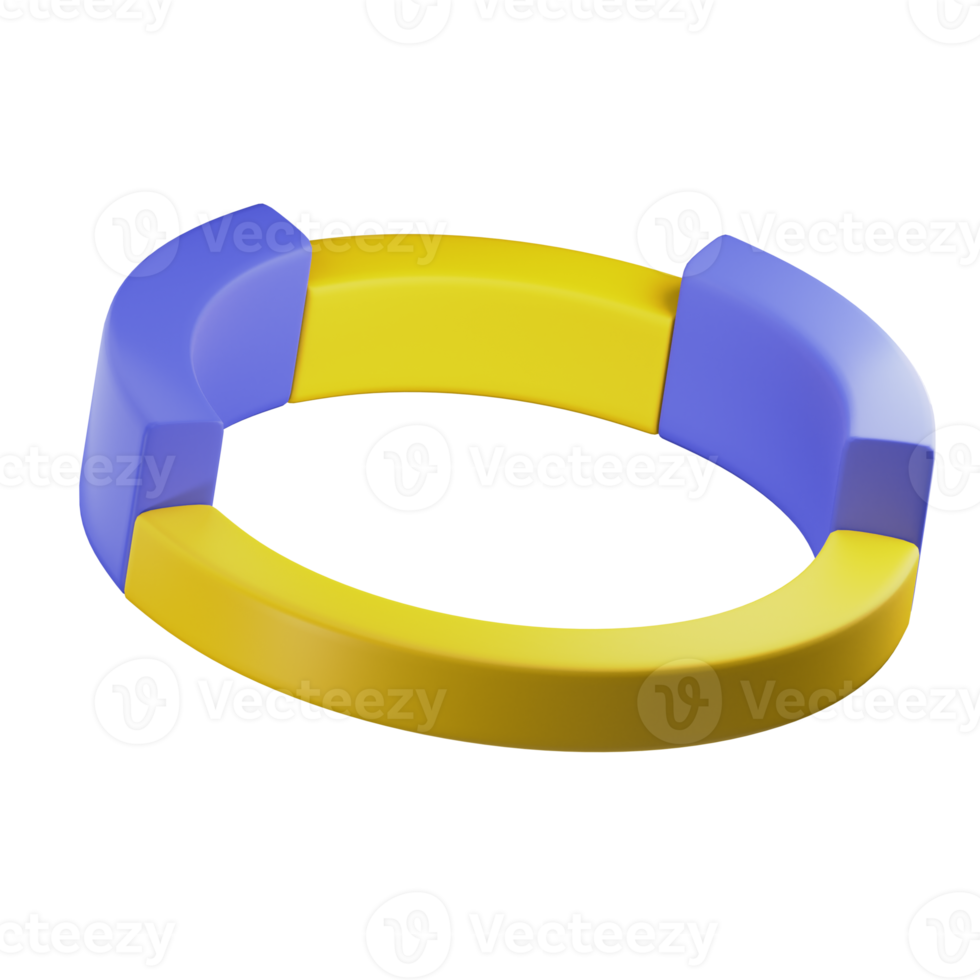 cirkeldiagram 3d illustratie png