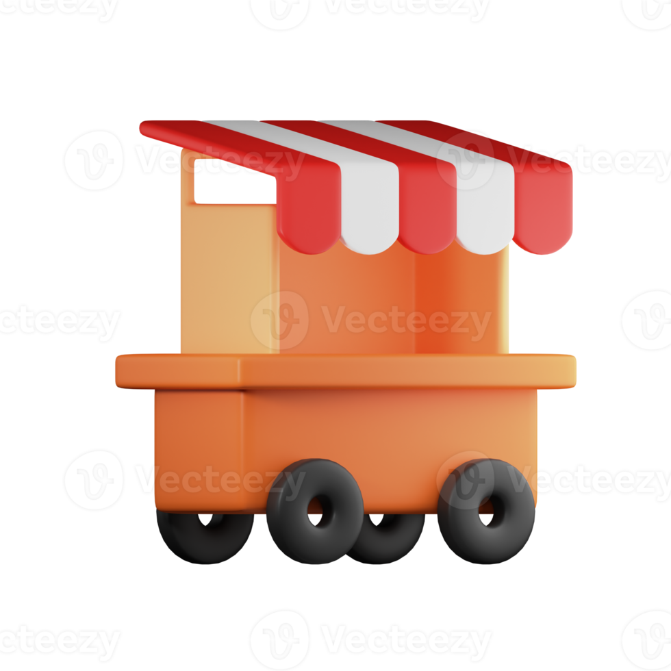 voedsel vrachtwagen voedsel 3d illustratie png