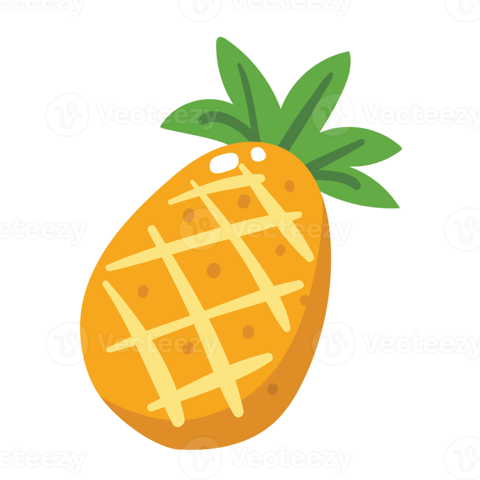 illustrazione 2d della frutta dell'ananas png