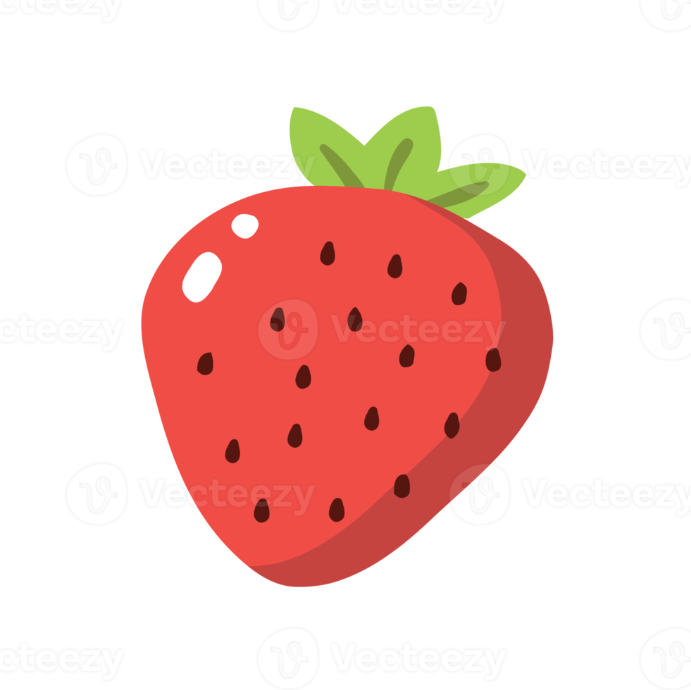 Strawberry Fruit 2D Illustration png