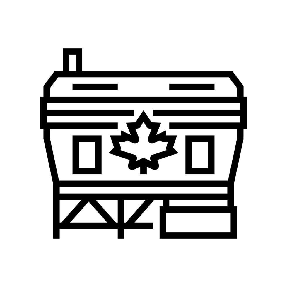 safety maple line icon vector illustration