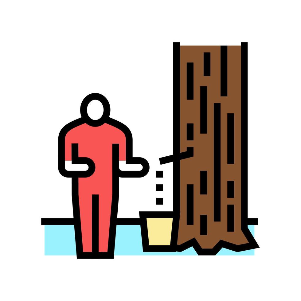 collection and storage maple syrup color icon vector illustration