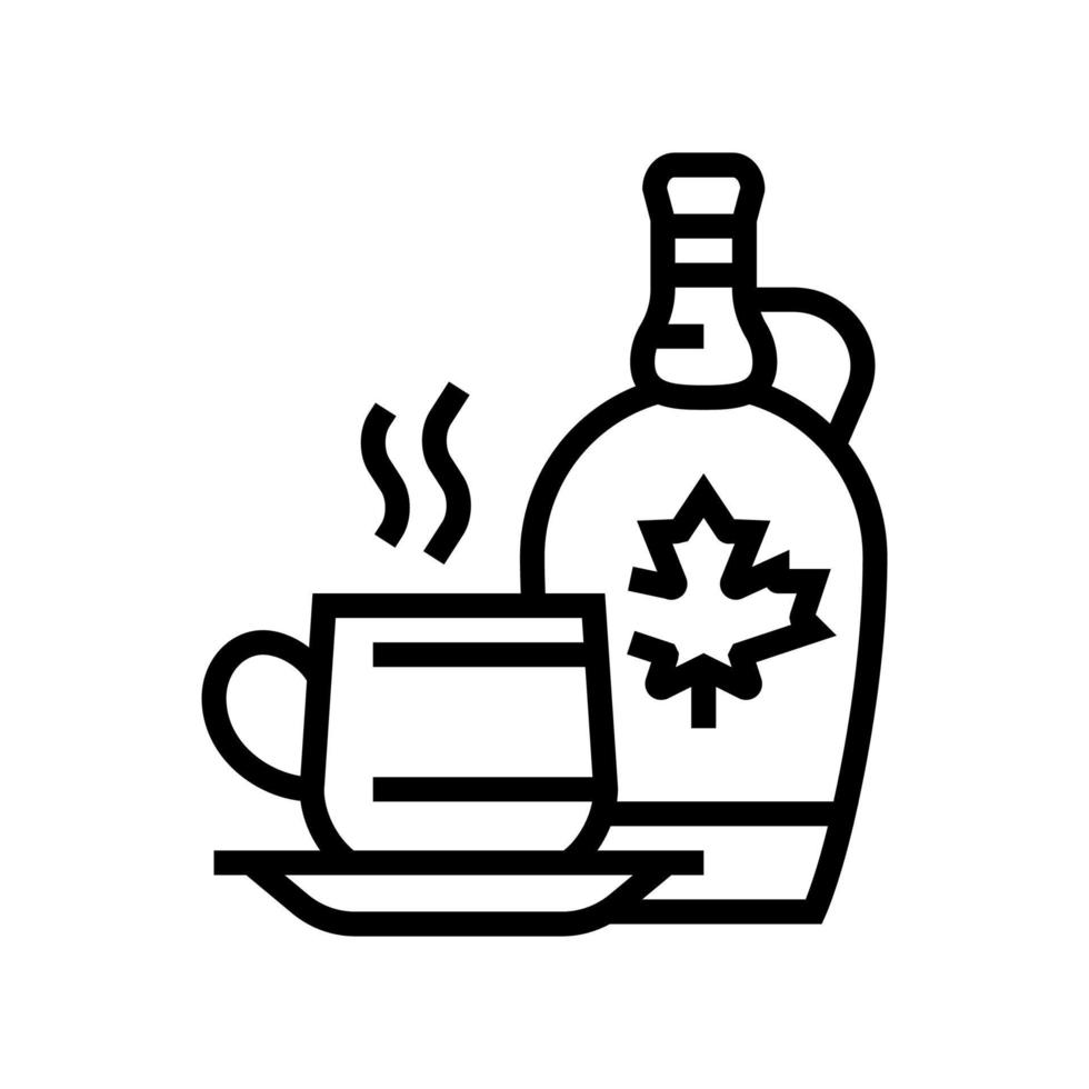 drink with maple syrup line icon vector illustration