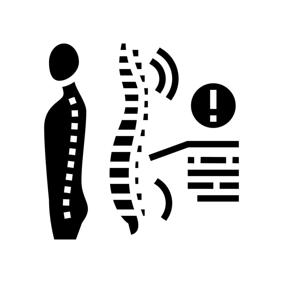 spondyloarthropathies health problem glyph icon vector illustration