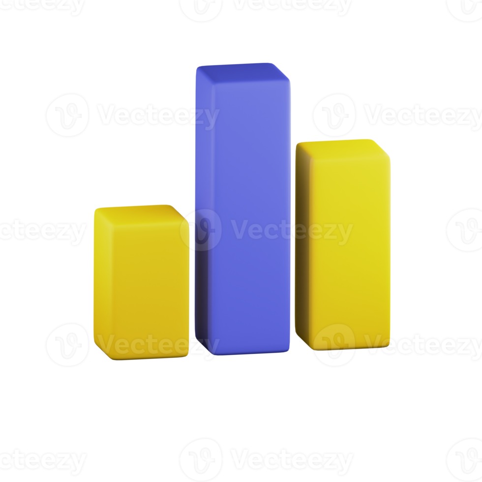 Bar Chart 3D Illustration png
