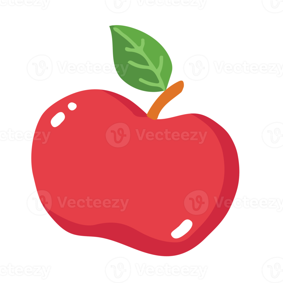 Apple Fruit 2D Illustration png