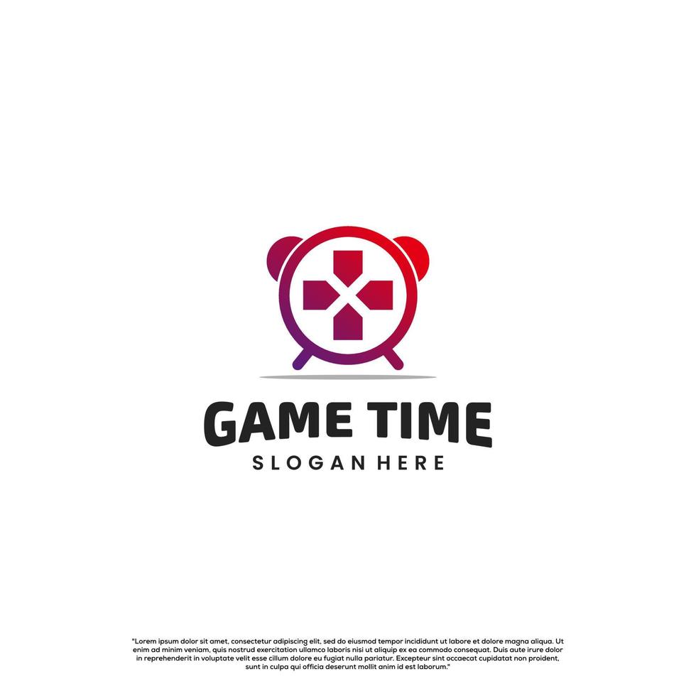 game time logo design modern concept vector