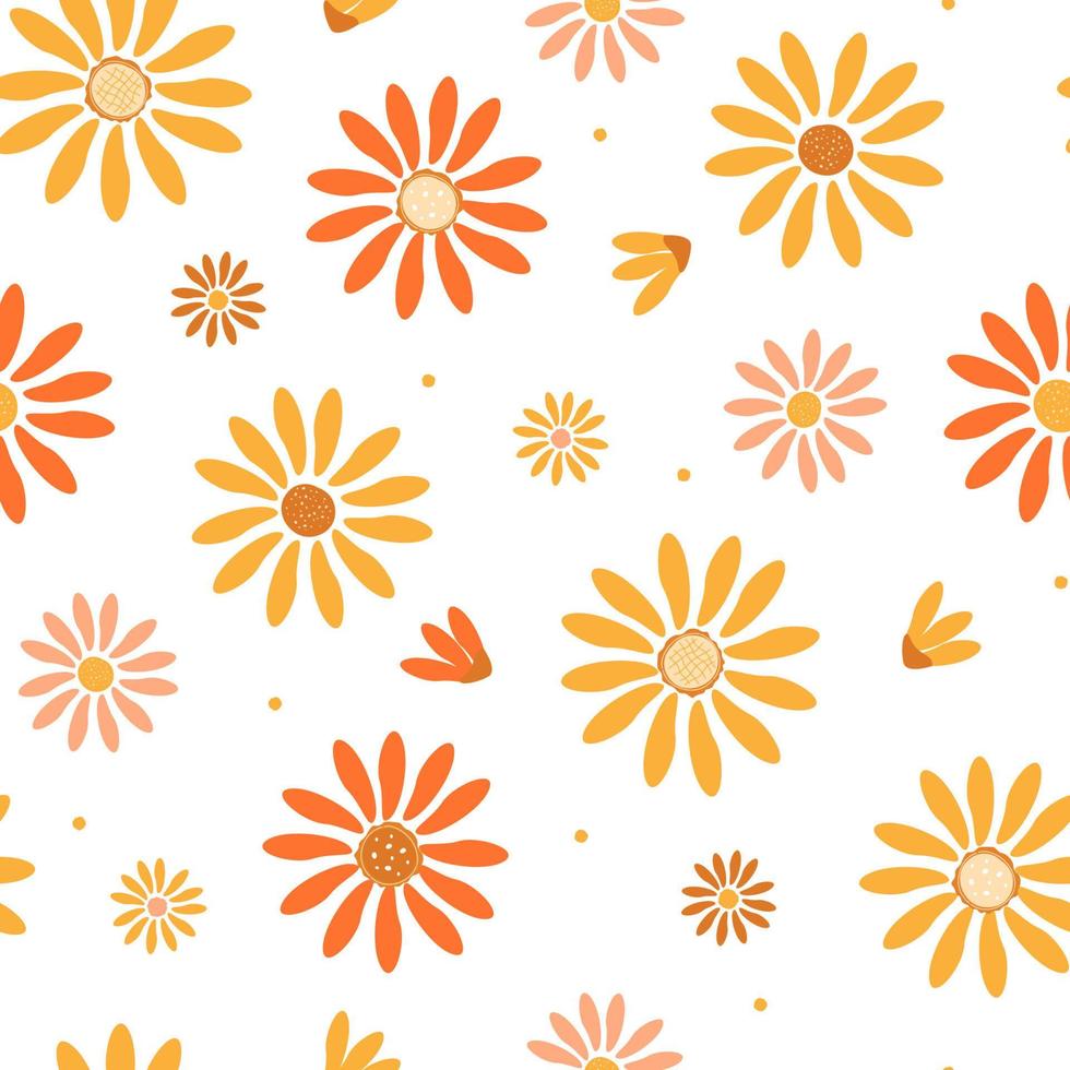 patrón sin costuras con girasoles. estampado floral de verano. gráficos vectoriales vector