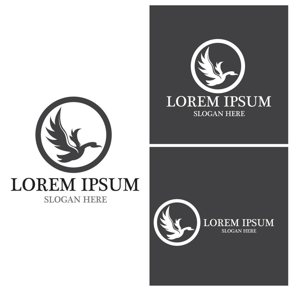 Swan logo vector template illustration