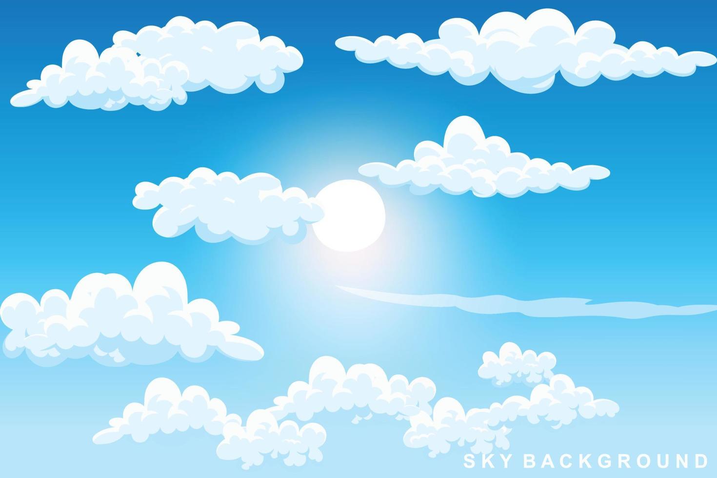 Cloud Background Design, Sky Landscape Illustration, Decoration Vector, Banners And Posters vector