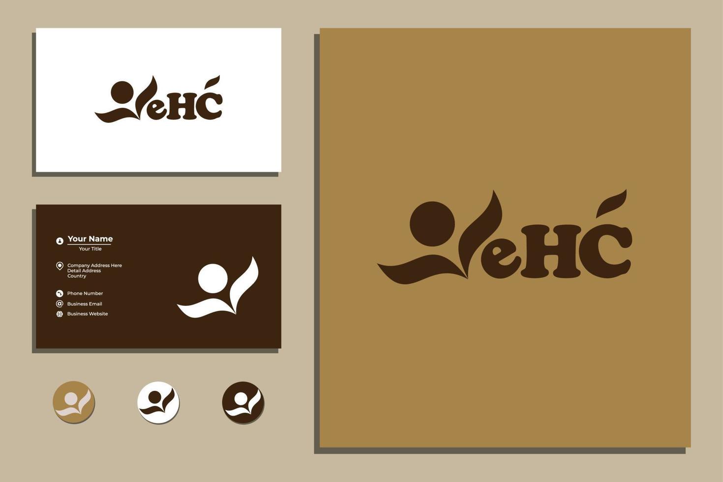 vector de logotipo de letra ehc