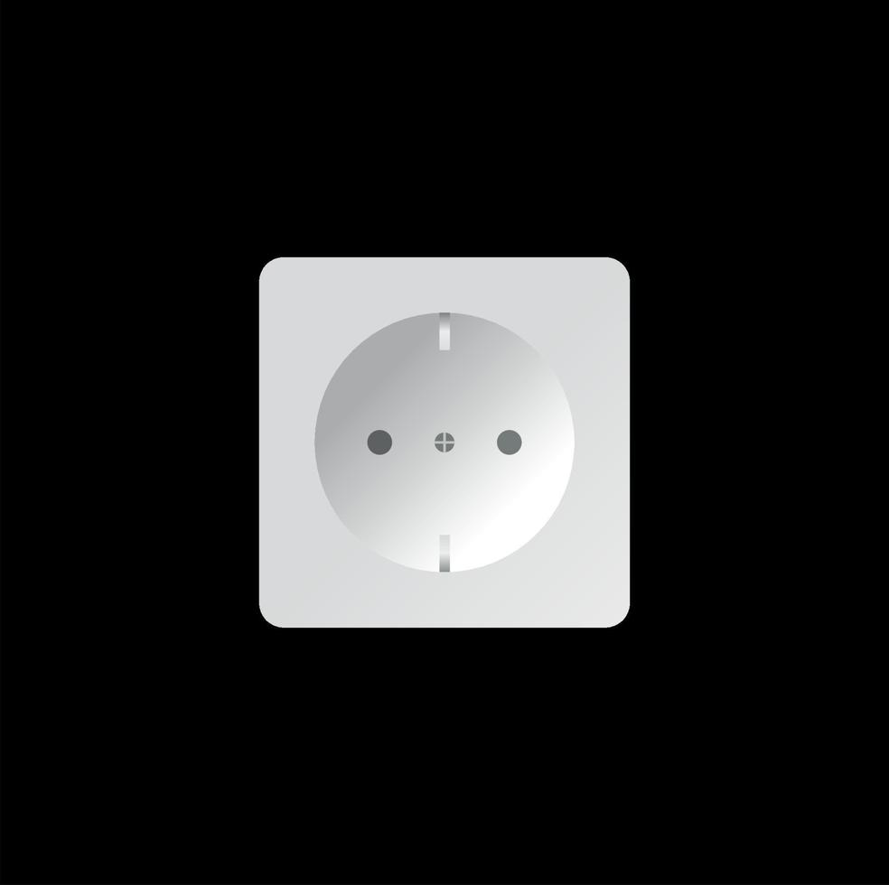 Electric socket vector icon