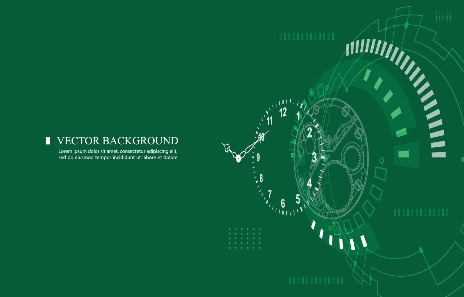 Modern vector technology clock background.mechanical wacth.analog clock.