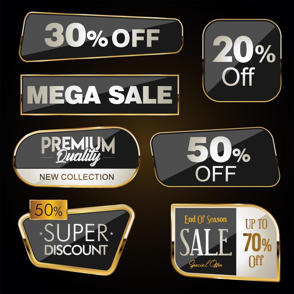 Collection of super sale labels and tags template vector