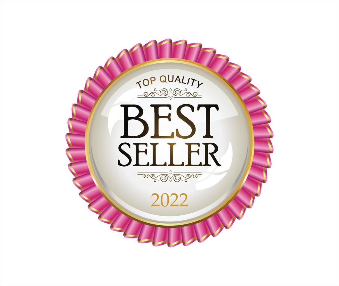 Best seller icon gold design vector  logo isolated on white background