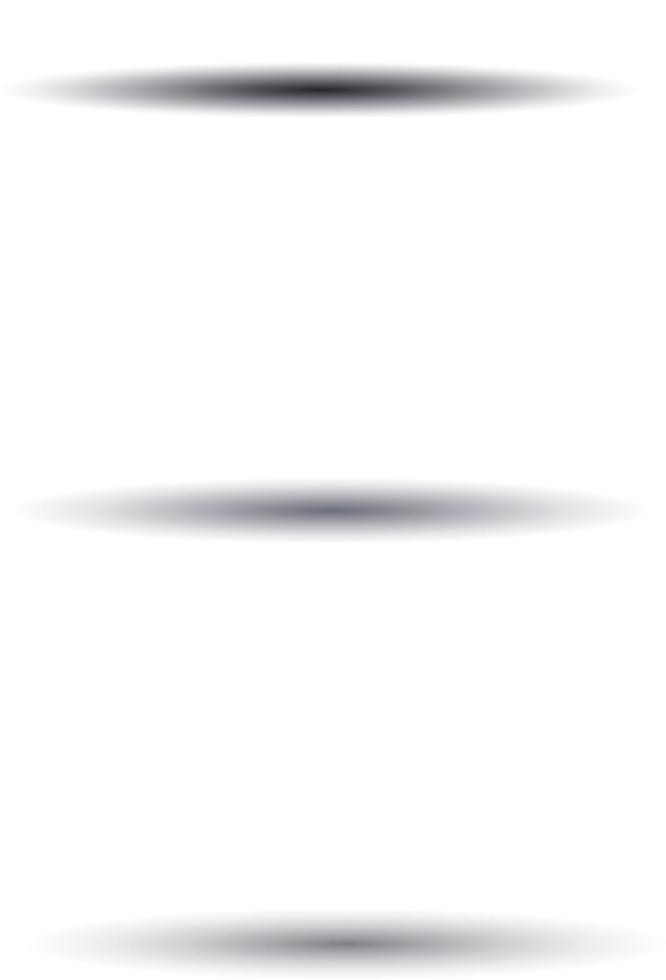 Oval shadow for tab separators isolated on a white vector set