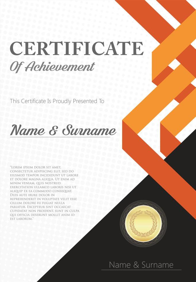 Certificate or diploma modern design template vector