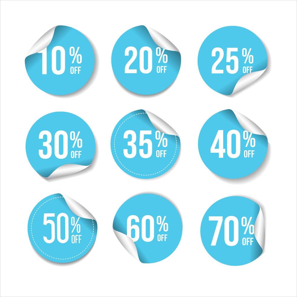 Collection of blue badges and labels modern super sale style vector
