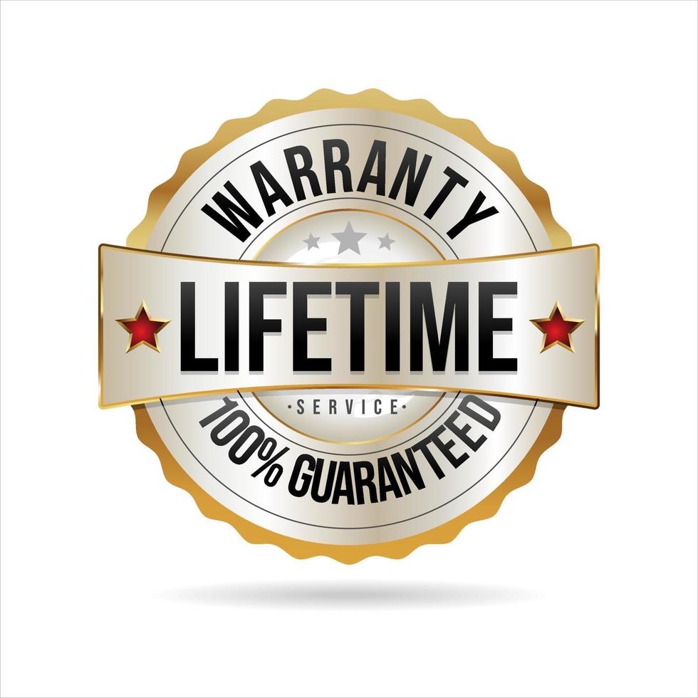 warranty guaranteed  modern badge on white background vector