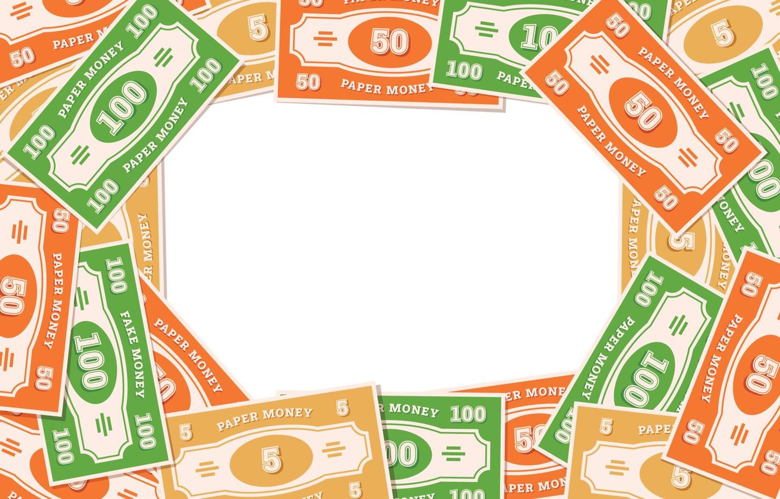 Fake Paper Money Background vector