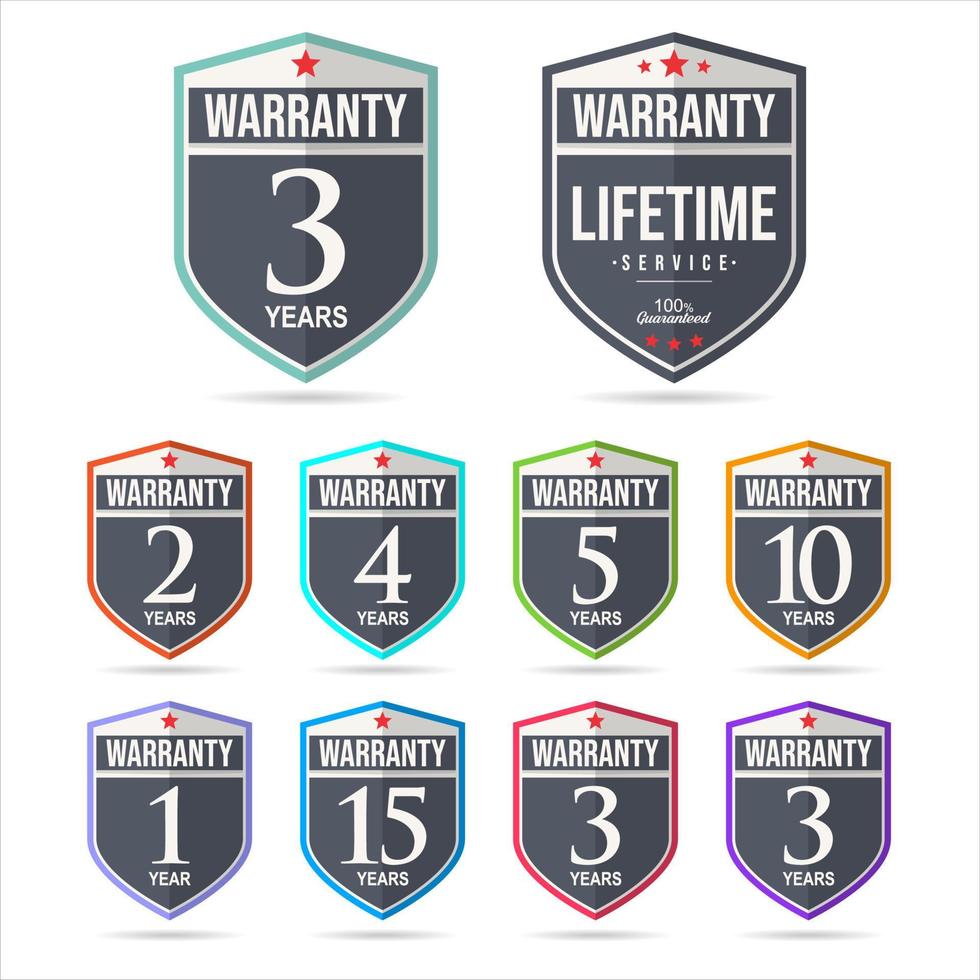 warranty guaranteed  modern badge on white background vector